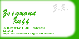 zsigmond ruff business card